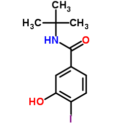 3-Hydroxy-4-iodo-N-(2-methyl-2-propanyl)benzamide结构式