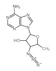 Adenine,9-(3-azido-3,5-dideoxy-b-D-xylofuranosyl)- (8CI) Structure