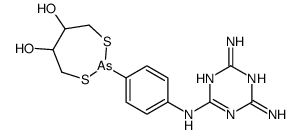 2-[4-[(4,6-diamino-1,3,5-triazin-2-yl)amino]phenyl]-1,3,2-dithiarsepane-5,6-diol Structure