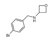 N -(4-溴苄基)氧杂环丁烷-3-胺结构式