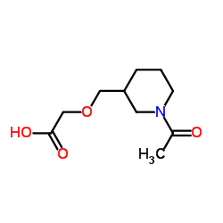[(1-Acetyl-3-piperidinyl)methoxy]acetic acid Structure