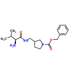 Benzyl 3-[(L-valylamino)methyl]-1-pyrrolidinecarboxylate结构式