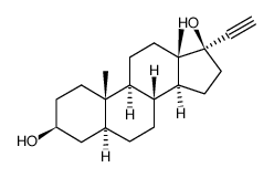 (3S,5S,8R,9S,10S,13S,14S,17R)-17-Ethynyl-10,13-dimethyl-hexadecahydro-cyclopenta[a]phenanthrene-3,17-diol结构式