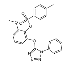 2-methoxy-6-((1-phenyl-1H-tetrazol-5-yl)oxy)phenyl 4-methylbenzenesulfonate Structure