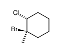 (+/-)-1r-bromo-2t-chloro-1-methyl-cyclohexane Structure