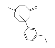 5-(3-methoxyphenyl)-2-methyl-2-azabicyclo[3.3.1]nonan-7-one结构式
