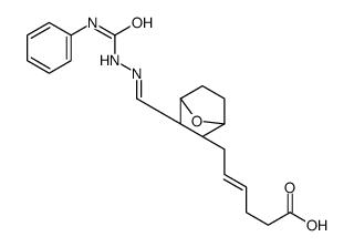 (Z)-6-[(1S,2R,3R,4R)-3-[(E)-(phenylcarbamoylhydrazinylidene)methyl]-7-oxabicyclo[2.2.1]heptan-2-yl]hex-4-enoic acid结构式