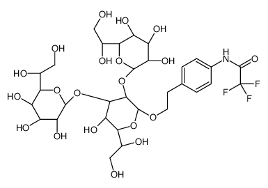 2-(4-trifluoroacetamidophenyl)ethyl O-heptopyranosyl-1-7-O-heptopyranosyl-1-3-heptopyranoside结构式