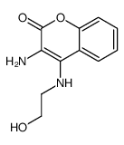 3-amino-4-(2-hydroxyethylamino)chromen-2-one结构式