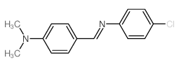 Benzenamine,4-[[(4-chlorophenyl)imino]methyl]-N,N-dimethyl- structure