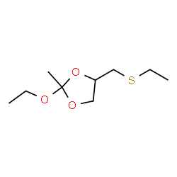 1,3-Dioxolane,2-ethoxy-4-[(ethylthio)methyl]-2-methyl-(9CI) Structure