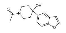 1-(4-benzofuran-5-yl-4-hydroxypiperidin-1-yl)ethanone结构式