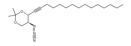 (4R,5S)-5-azido-2,2-dimethyl-4-(pentadec-1-ynyl)-1,3-dioxane结构式