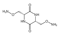 (R)-cis-3,6-bis-aminooximethyl-piperazine-2,5-dione Structure