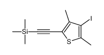2-(4-iodo-3,5-dimethylthiophen-2-yl)ethynyl-trimethylsilane结构式