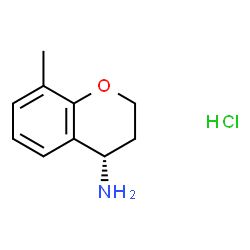 (4S)-8-甲基-3,4-二氢-2H-1-苯并吡喃-4-胺盐酸盐结构式