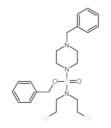 N-[(4-benzylpiperazin-1-yl)-phenylmethoxy-phosphoryl]-2-chloro-N-(2-chloroethyl)ethanamine结构式