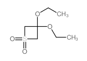 Thietane,3,3-diethoxy-, 1,1-dioxide Structure