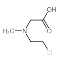 2-(2-chloroethyl-methyl-amino)acetic acid structure
