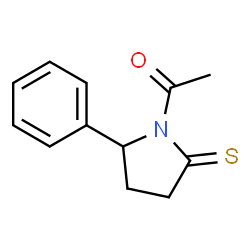 2-Pyrrolidinethione,1-acetyl-5-phenyl- (9CI) Structure