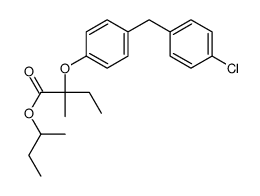 sec-Butyl 2-[4-(4-chlorobenzyl)phenoxy]-2-methylbutanoate结构式