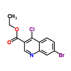 4-氯-7-溴喹啉-3-羧酸乙酯结构式
