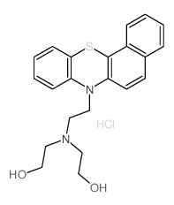 2-[2-benzo[c]phenothiazin-7-ylethyl(2-hydroxyethyl)amino]ethanol,hydrochloride Structure