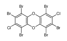 1,2,4,6,7,9-HEXABROMO-3,8-DICHLORODIBENZO-PARA-DIOXIN structure