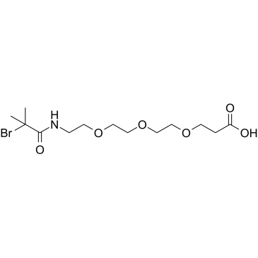 2-Bromo-2,2-dimethyl-acetamido-PEG3-acid结构式