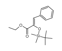 Z-2-[phenyl]-1-tert-butyldimethylsilyloxy ethyl propenoate结构式