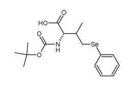 2-(S)-3-(R,S)-2-[(tert-butoxycarbonyl)amino]-3-methyl-4-(phenylseleno)butanoic acid Structure