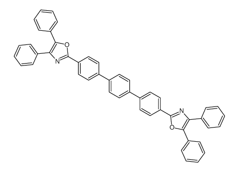 2-[4-[4-[4-(4,5-diphenyl-1,3-oxazol-2-yl)phenyl]phenyl]phenyl]-4,5-diphenyl-1,3-oxazole Structure