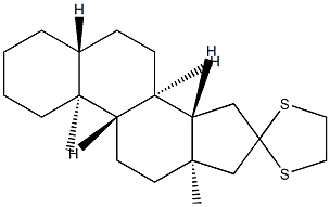 16,16-Ethylenedithio-5α-androstane structure