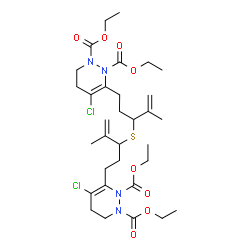 4,4'-[Thiobis(3-isopropenyltrimethylene)]bis(5-chloro-3,6-dihydro-1,2-pyridazinedicarboxylic acid diethyl) ester picture