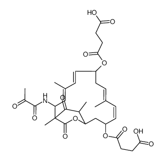 4-[[(4E,6E,10E,12E)-3-(3-carboxypropanoyloxy)-6,12,15,18-tetramethyl-16,19-dioxo-14-(2-oxopropanoylamino)-17-oxabicyclo[13.2.2]nonadeca-4,6,10,12-tetraen-9-yl]oxy]-4-oxobutanoic acid结构式