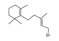 (E)-3-methyl-5-(2',6',6'-trimethylcyclohex-1'-enyl)pent-2-enyl bromide Structure