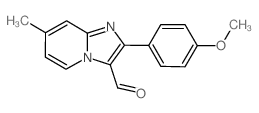 2-(4-METHOXY-PHENYL)-7-METHYL-IMIDAZO[1,2-A]-PYRIDINE-3-CARBALDEHYDE结构式