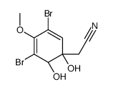 2-[(1R,6S)-3,5-dibromo-1,6-dihydroxy-4-methoxycyclohexa-2,4-dien-1-yl]acetonitrile结构式