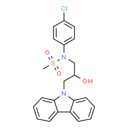 N-[3-(9H-carbazol-9-yl)-2-hydroxypropyl]-N-(4-chlorophenyl)methanesulfonamide结构式
