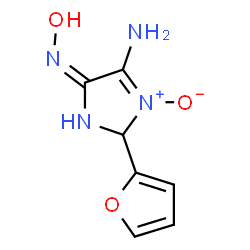 4H-Imidazol-4-one,5-amino-2-(2-furanyl)-2,3-dihydro-,oxime,1-oxide(9CI) structure