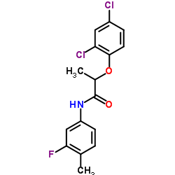 2-(2,4-Dichlorophenoxy)-N-(3-fluoro-4-methylphenyl)propanamide结构式