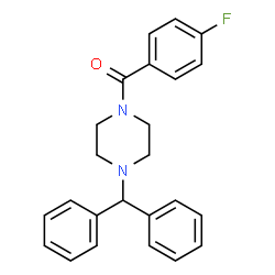 (4-Benzhydryl-piperazin-1-yl)-(4-fluoro-phenyl)-methanone Structure