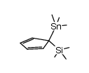 trimethyl(1-(trimethylstannyl)cyclopenta-2,4-dien-1-yl)silane结构式