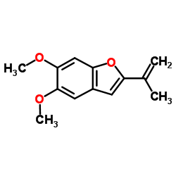 5,6-DiMethoxy-2-isopropenylbenzofuran structure