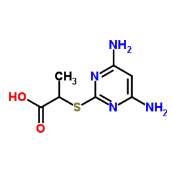 2-(4,6-DIAMINO-PYRIMIDIN-2-YLSULFANYL)-PROPIONIC ACID结构式