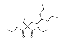 Ethyl-[3,3-diethoxy-propyl]-malonsaeure-diethylester Structure