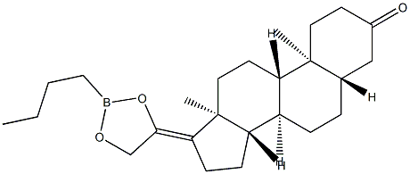 20,21-[(Butylboranediyl)bis(oxy)]-5α-pregn-17(20)-en-3-one structure