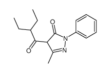 4-(2-ethylbutanoyl)-5-methyl-2-phenyl-4H-pyrazol-3-one结构式