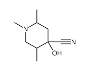 4-Hydroxy-1,2,5-trimethyl-4-piperidinecarbonitrile Structure