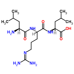 H-Leu-Arg-Leu-OH hydrochloride salt结构式